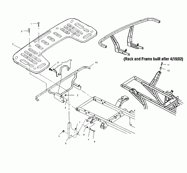 REAR RACK MOUNTING - A02CH42AA (4968536853A06)