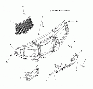 BODY, FRONT BUMPER and MOUNTING - A14ZN8EAB/C/I/M/P/S (49ATVBUMPER11SPXP850)