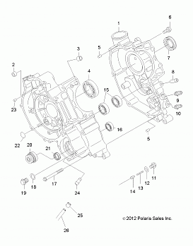 ENGINE, CRANKCASE - A13MH50TD (49ATVCRANKCASE12SP500)