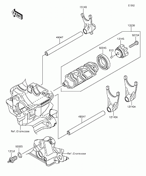 Gear Change Drum/Shift Fork(s)