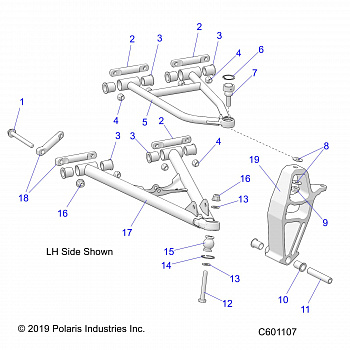 SUSPENSION, CONTROL ARMS and SPINDLE - S20CEA5BSL (C601107)