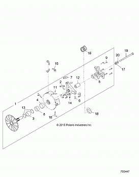 DRIVE TRAIN, PRIMARY CLUTCH - Z16VDE92NH/NW (700447)