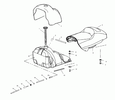 SEAT and GAS TANK - S03NN8CS (4978077807A05)