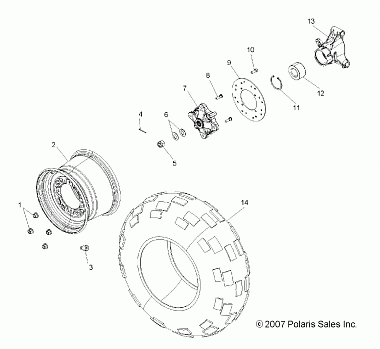 WHEEL, REAR - R08VH76AD/AG (49ATVWHEELREAR08VISTA)