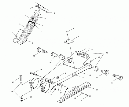 SWING ARM/SHOCK MOUNTING - A01BA50AA (4963716371C007)