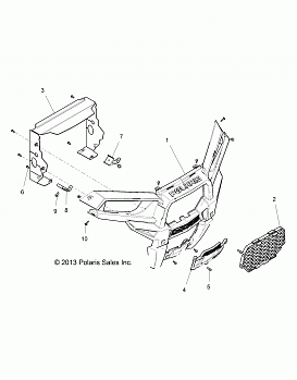 BODY, FRONT BUMPER - Z17VBE87N2 (49RGRBUMPER14RZR1000)