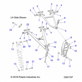 SUSPENSION, CONTROL ARMS and SPINDLE - S20EDE6PS ALL OPTIONS (C601157)