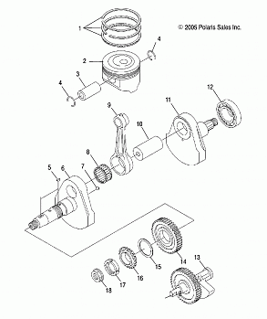 CRANKSHAFT and PISTON - A06LB27FA/LD27FB (4999206689920668D05)