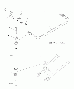 SUSPENSION, STABILIZER BAR - A14ZN8EAB/C/I/M/P/S (49ATVSTABILIZER14SP550)