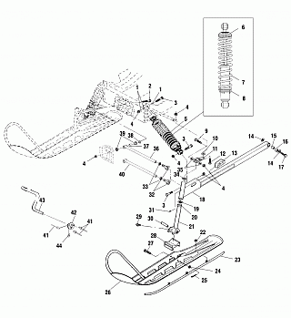 FRONT SUSPENSION and SKI - S01LT3AS (4961156115A011)