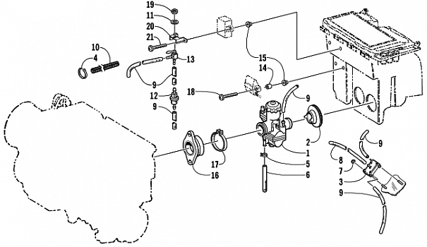 CARBURETOR AND FUEL PUMP ASSEMBLY