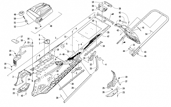 TUNNEL, REAR BUMPER, AND SNOWFLAP ASSEMBLY