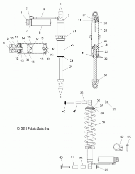 SUSPENSION, SHOCK, REAR - S13BA6GSL (49SNOWSHOCKREAR7043723)