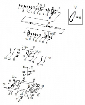 CHASSIS, SWING ARM AND REAR AXLE - Z18YAV17B2/B8/N2/N8 (A00018)