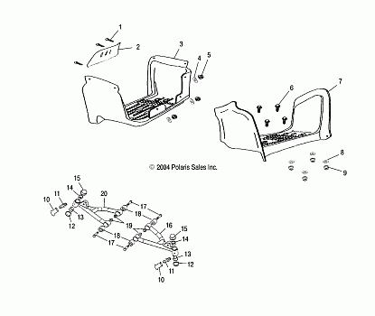 SWING ARM/FOOTREST - A05FA09CA/CB/CC (4995069506B04)