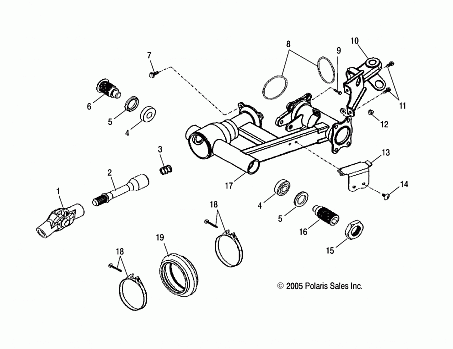 CHASSIS, REAR SWING ARM - A09PB20EB (4999202509920250B06)