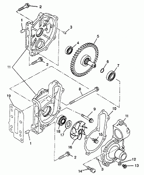 WATER PUMP ULTRA TOURING 0975378 and EUROPEAN ULTRA TOURING E975378 (4938133813C013)