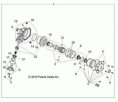 DRIVE TRAIN, FRONT GEARCASE (Built 3/09/10 and After) - A10NG50AA (49RGRTRANSINTL1332773)