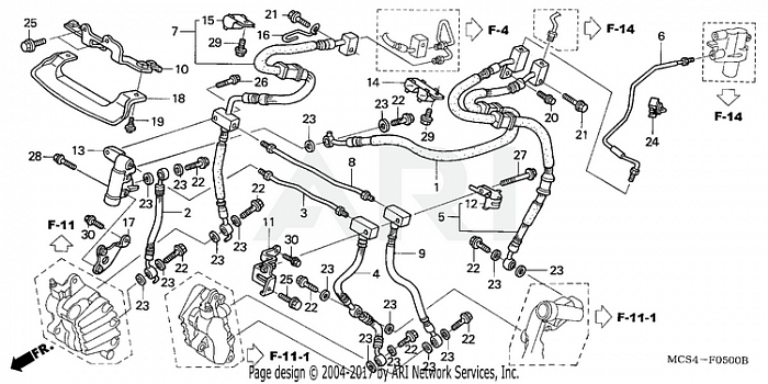 FRONT BRAKE HOSE (ST1300)