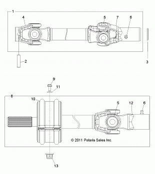 DRIVE TRAIN, FRONT PROP SHAFT - Z14JT87AD/9EAO/9EAOL/9EAL (49RGRSHAFTPROP12RZRXP900)