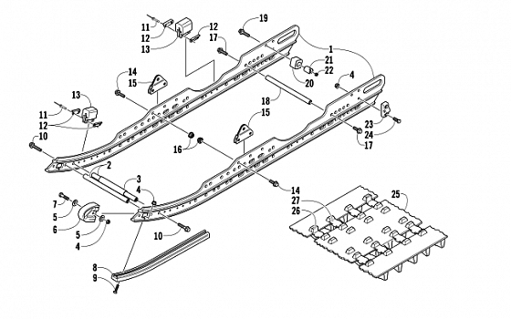 SLIDE RAIL AND TRACK ASSEMBLY