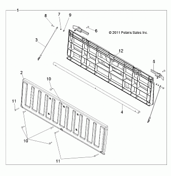 BODY, TAILGATE ASM. - R18RNA57B1/B9/EBV (49RGRTAILGATE12LSV)