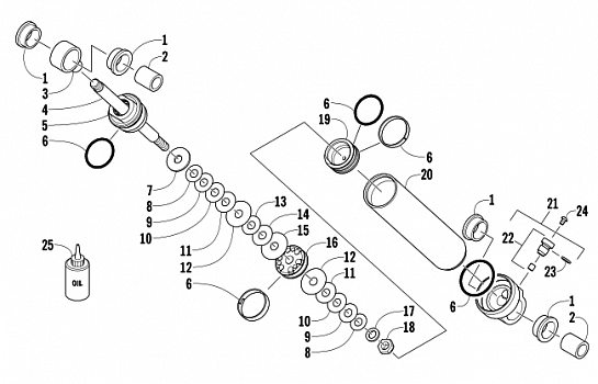 REAR SUSPENSION REAR ARM SHOCK ABSORBER