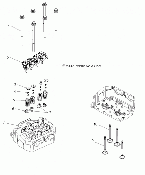 ENGINE, CYLINDER HEAD and VALVES - R10XH76AA (49RGRVALVE10RZRS)