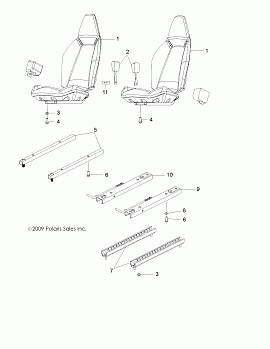 BODY, SEAT, MOUNTING and BELTS - R11VA17AA (49RGRSEATMTG10RZR170)