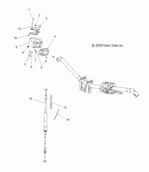 ENGINE, THROTTLE CONTROL ASM. - S12BF8GSA/GSL (49SNOWTHROTTLE10PR)