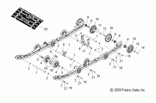 SUSPENSION, REAR and TRACK - S12PU7ESL/EEL (49SNOWSUSPRR10WIDE)