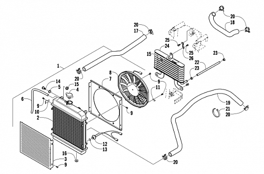 COOLING ASSEMBLY (VIN: 4UF07ATV17T236134 and above)