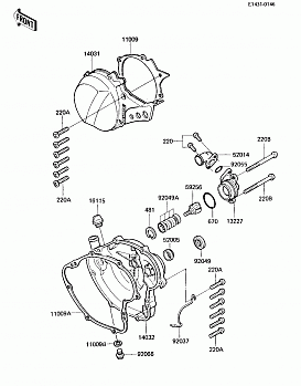 ENGINE COVERS/WATER PUMP (&#39;84 KX80-E2)