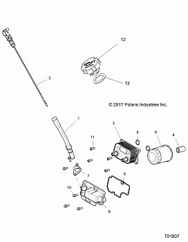 ENGINE, DIPSTICK, CAP AND OIL FILTER - R18RVU99AS (701907)