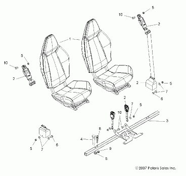 SEAT, MOUNTING and BELTS - R08VH76AD/AG (49RGRSEATMTG08VISTA)