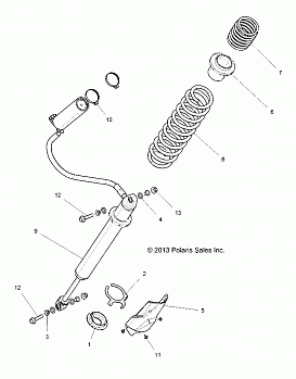 SUSPENSION, REAR SHOCK MOUNTING - Z146T1EAM/EAW (49RGRSHOCKMTGRR14RZR1000)