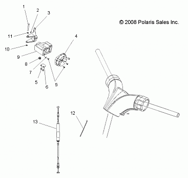 ENGINE, THROTTLE CONTROL ASM. - S09PP7FS/FE (49SNOWTHROTTLE09TRBODRGN)