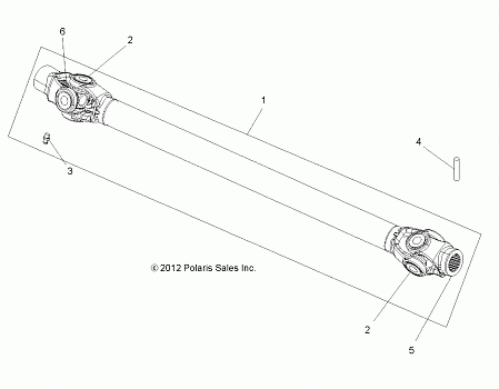 DRIVE TRAIN, PROP SHAFT, FRONT - A15SVE95FW (49ATVSHAFTPROP13850SCRAM)