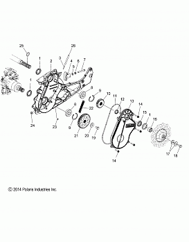 DRIVE TRAIN, CHAINCASE - S15DR6PEL (49SNOWCHAINCASE15PROS)