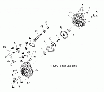 DRIVE TRAIN, MAIN GEARCASE - A10NG50AA (49ATVGEARCASE1332729)