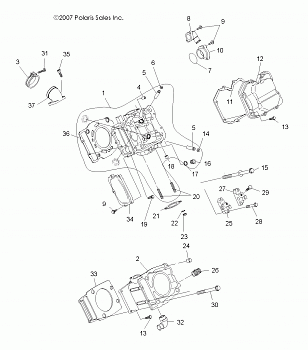 ENGINE, CYLINDER and HEAD - A08BG50AA (49ATVCYLINDERHD08SCRAM)