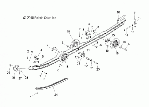 SUSPENSION, RAILS - S13PU7ESL/EEL (49SNOWSUSPRAIL11FSWIDE)