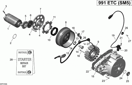 Magneto And Electric Starter 2-4_04R1532b