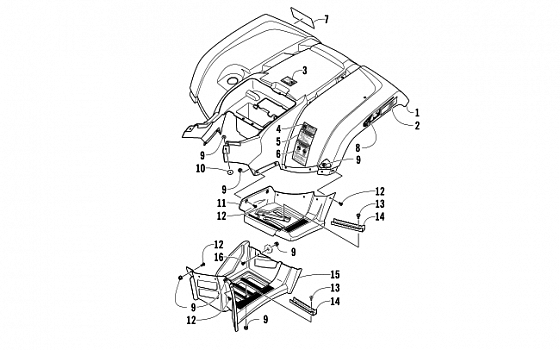 REAR BODY PANEL AND FOOTWELL ASSEMBLIES