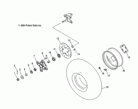 HUB, FRONT AND WHEEL, FRONT - A06GJ50AA/AB/AC (4995119511B05)