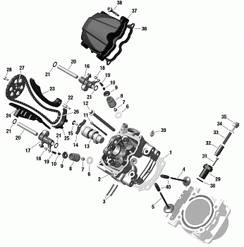 Engine - Cylinder Head, Front - HD10