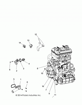 ENGINE, COOLING, THERMOSTAT and BYPASS - Z17VBE87N2 (49RGRTHERMO15RZR900)