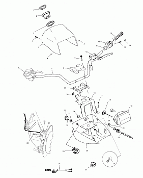 HANDLEBAR and HEADLIGHT POD - A03CL50AA (4975687568D01)