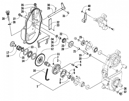 DRIVE/REVERSE DROPCASE ASSEMBLY (Optional)