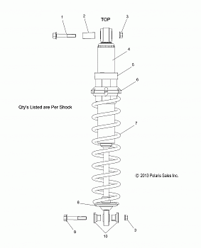 SUSPENSION, SHOCK, IFS (7043904) - S14CS5BSL/BEL (49SNOWSHOCKIFS7043904)